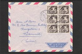 Flugbrief : Tunesien - Wädenswil ZH , 14.6.1955