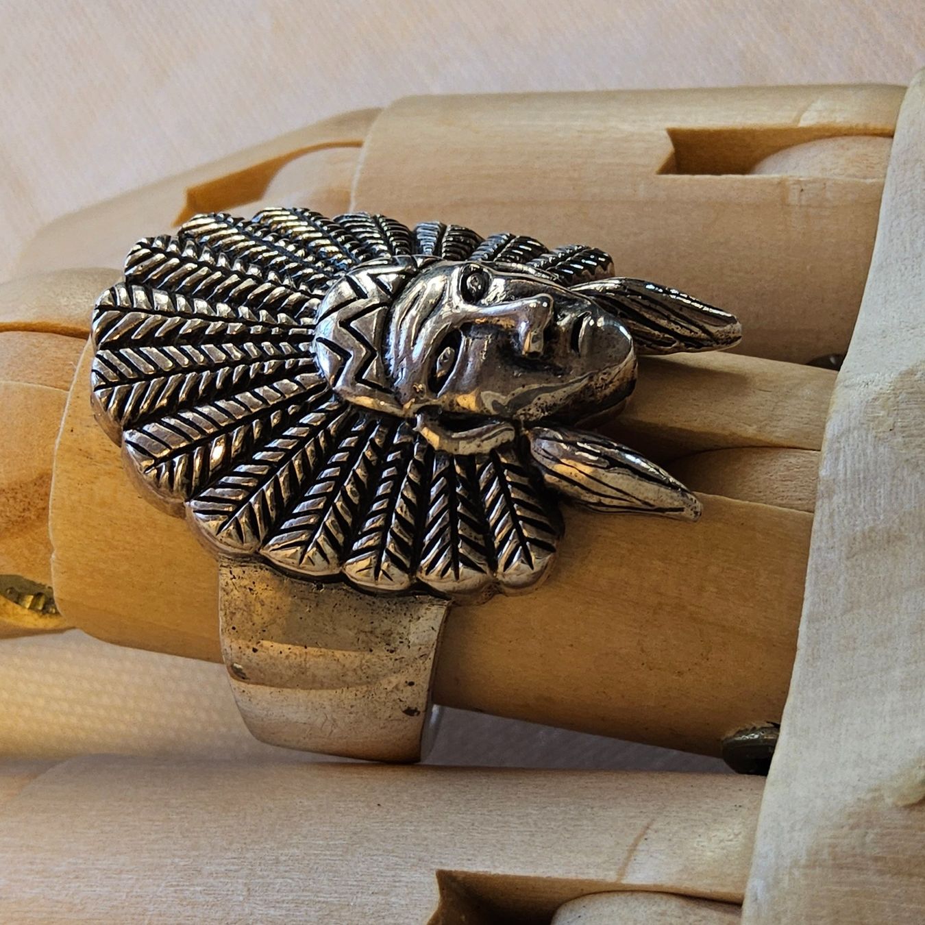 Anelli: Handmade Indianer Sterling Silber Ring for Men Gr. 62 – Usato da Zürich venduto da Aleick 2