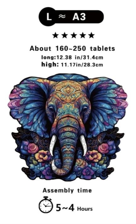 Puzzles: Holzpuzzle Elefant Mandala, neu – Neu und originalverpackt aus Jonen von h-blxgirl79 7