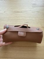 Edles Lufthansa Täschli / Necessaire aus Lederimitat Braun