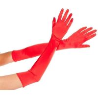 NEUE lange Damen Handschuhe rot 50-52 cm - 202190