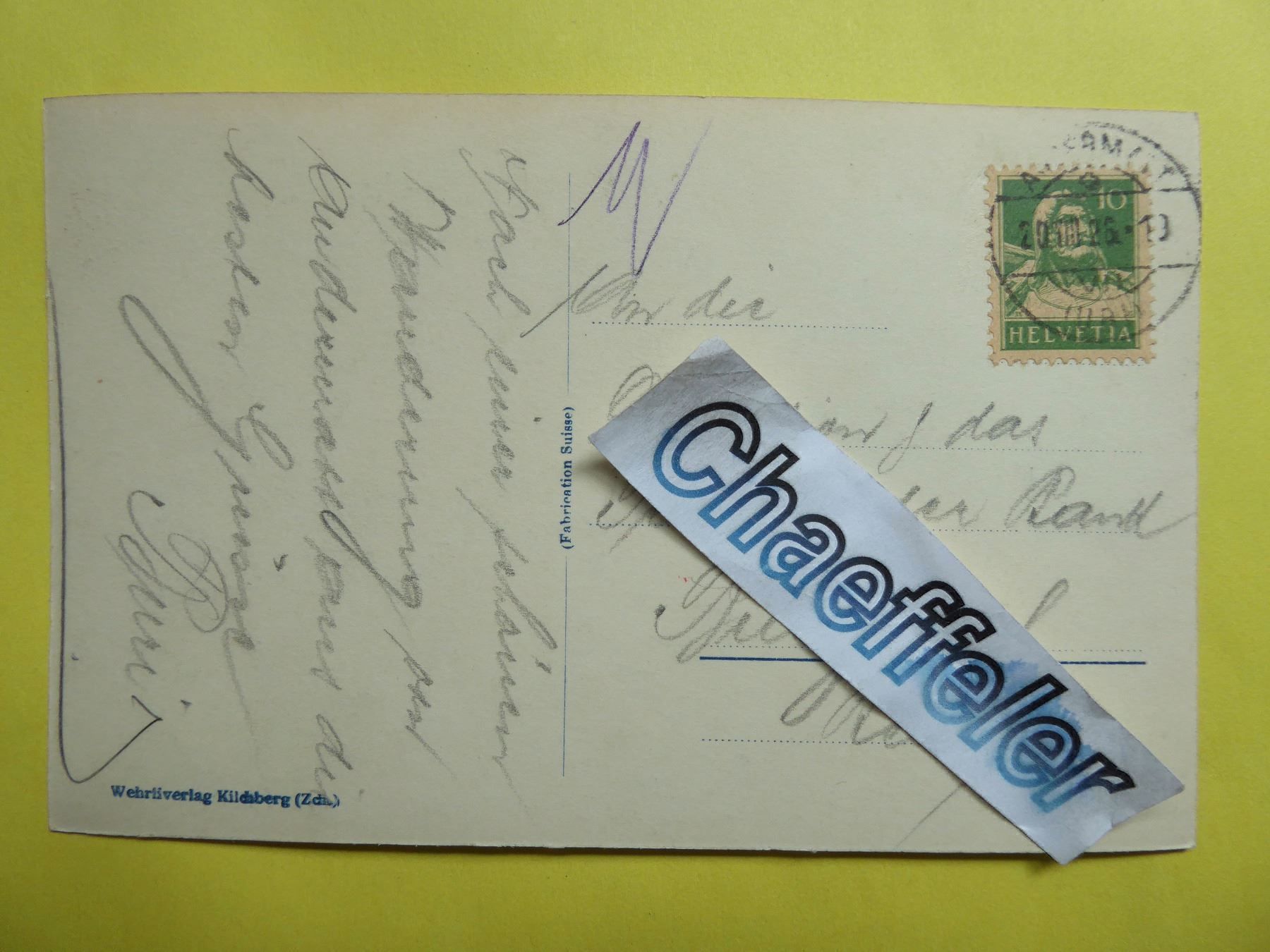 Ansichtskarten: 12069 Rhonegletscher Absturz  1926 – Gebraucht aus Zürich von Chaeffeler 1