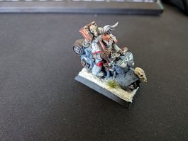 Space Wolves Chaplain on metal Bike 30K/40K