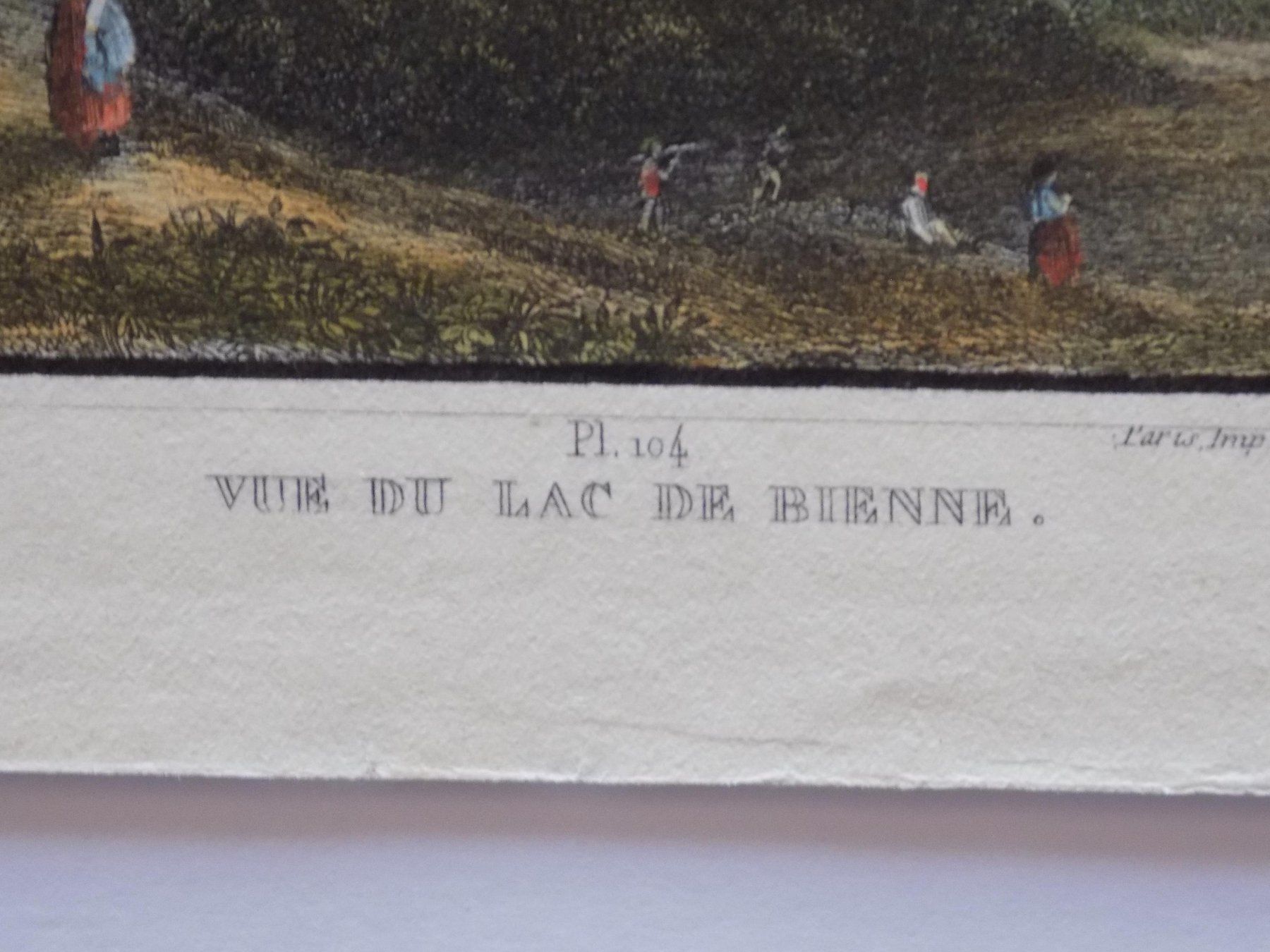 Gravures: Lac de Bienne koloriert – D'occasion à Risch par Antikfee 2