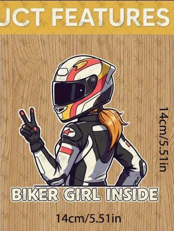 Aufkleber: Sticker Aufkleber biker girl inside – Neu und originalverpackt aus Dintikon von Vexi