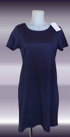 Elegantes Sommerkleid Gr. L Marineblau Reissverschluss NEU