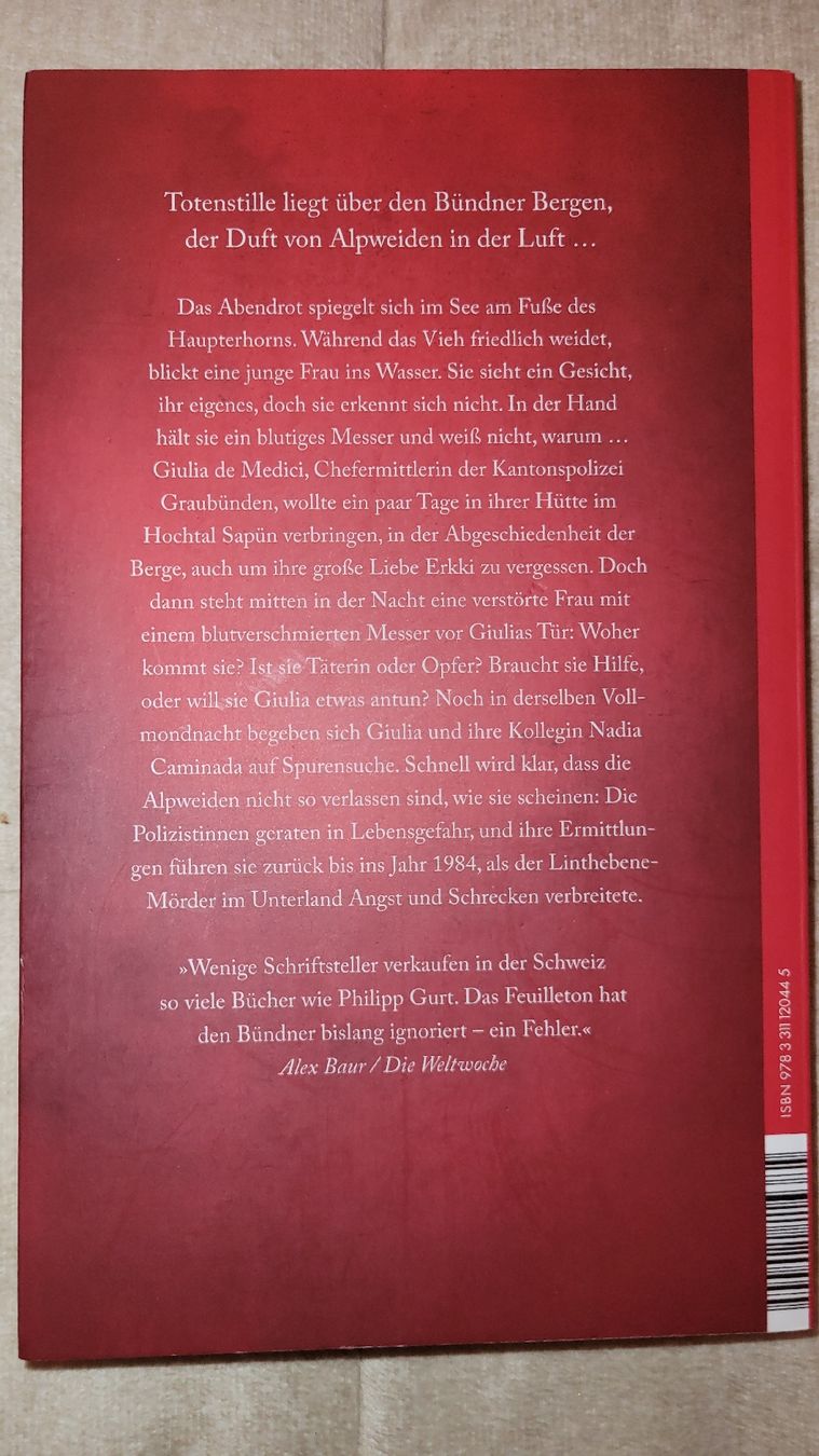 Bücher: Bündner Abendrot  Philipp Gurt – Gebraucht aus Horgenberg von Klatschmohnmaria 1