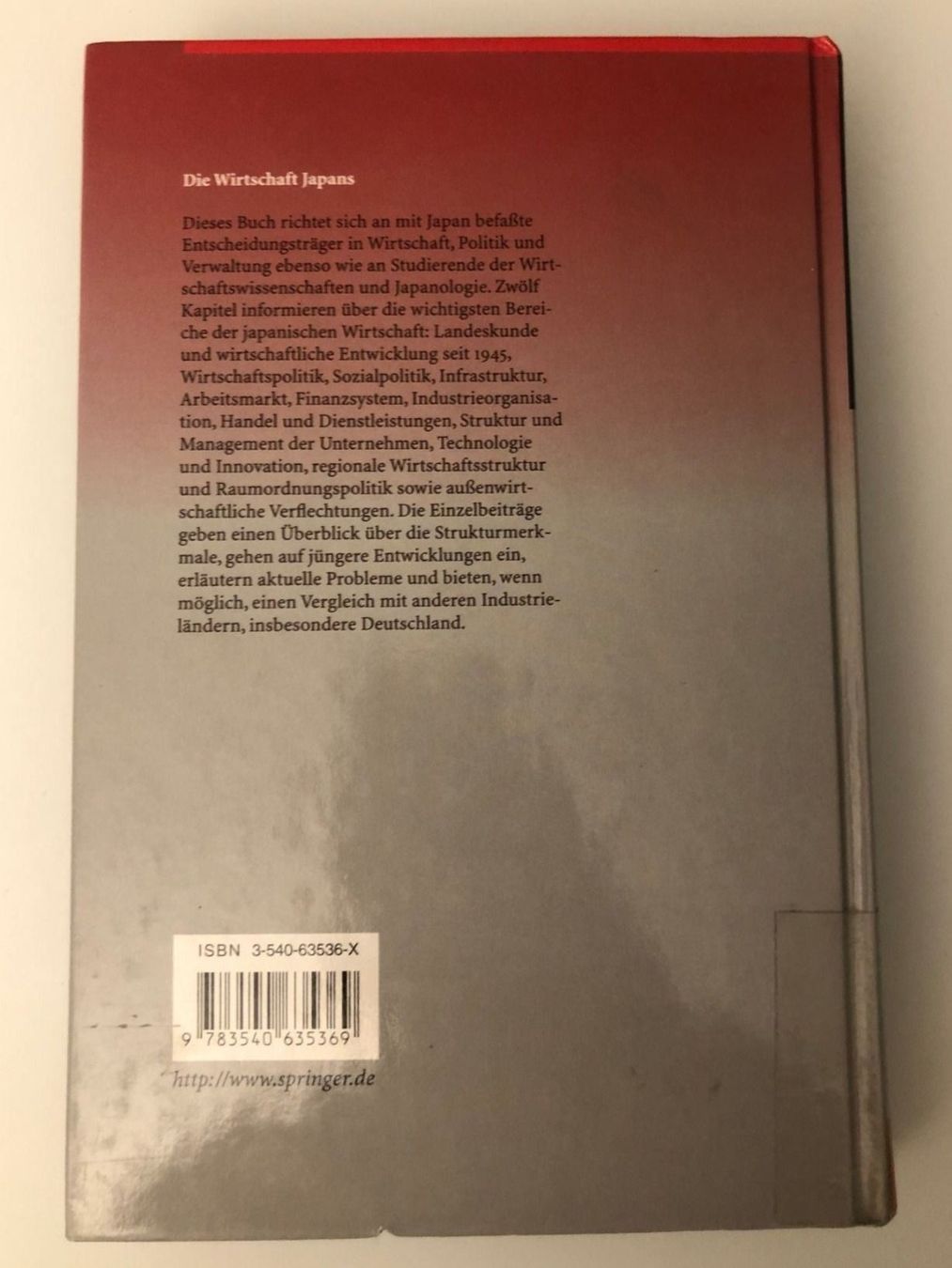 Libri: Die Wirtschaft Japans - Springer Verlag – Usato da Nussbaumen AG venduto da pik_wj8w 1