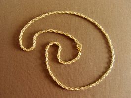 Kordelkette, vergoldet, robust, 60 cm lang
