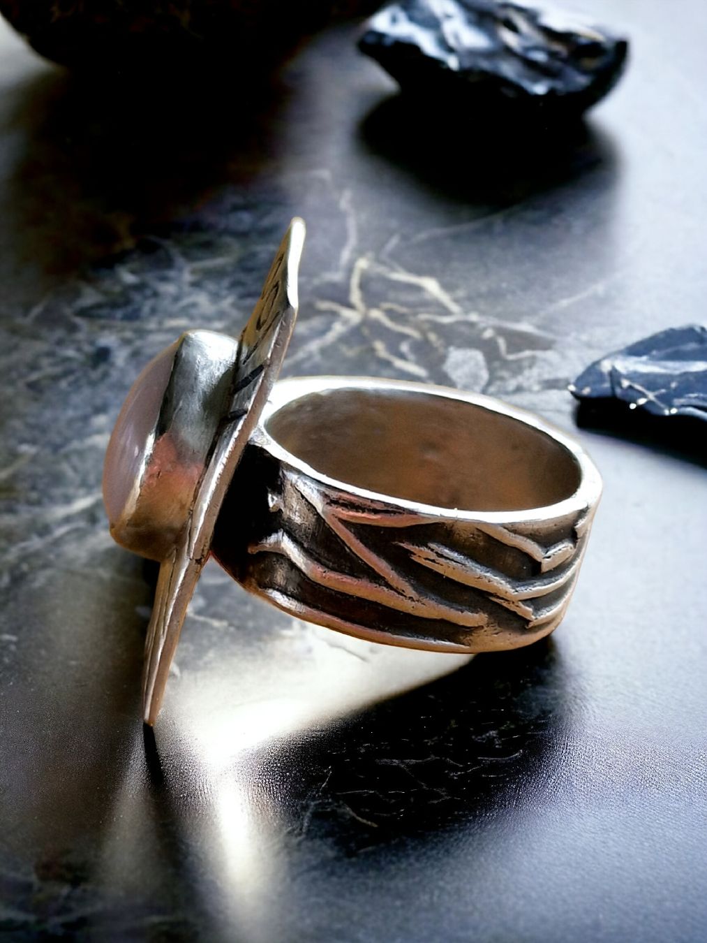 Bagues: Statement-Ring, Silber mit pink Andenopal, Gr. 54 – Neuf avec emballage d'origine à Aarau par Schmuckhoehle_MD 5