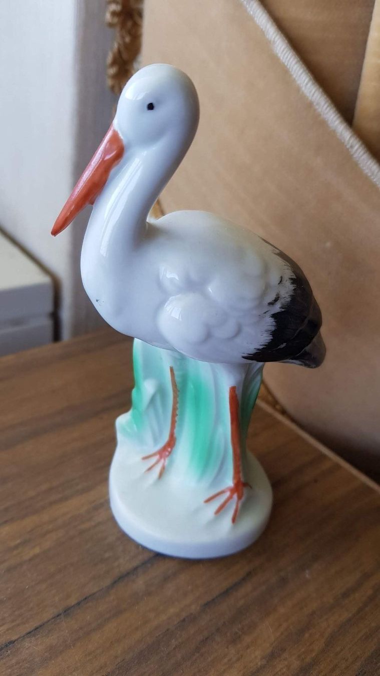 Statuette: Porzellanfigur Storch antik – Usato da Mörschwil venduto da wunderkiste44 5
