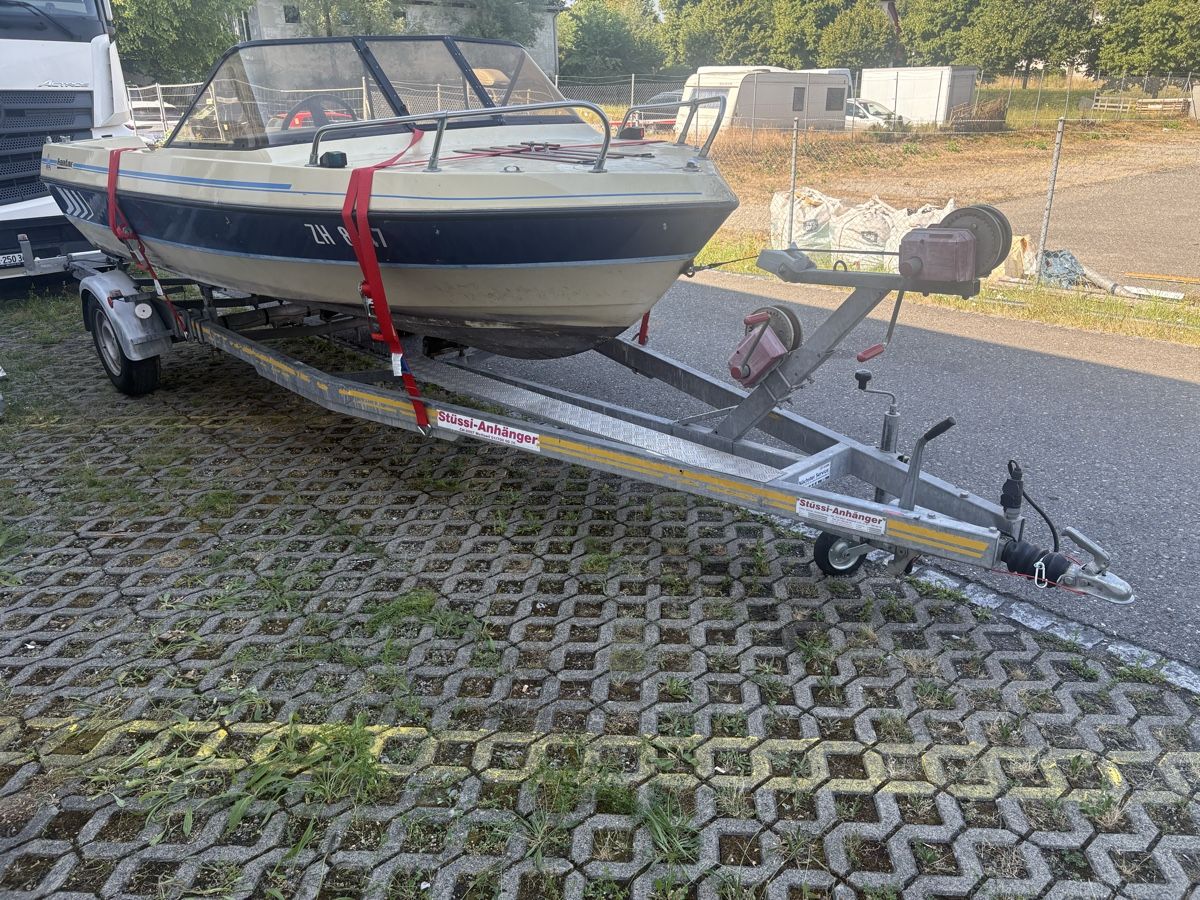 Yamaha Bateaux: Anhänger mit mfk + schöner Boot mit Yamaha 8ps – D'occasion à Oftringen par dus_n9nw 3