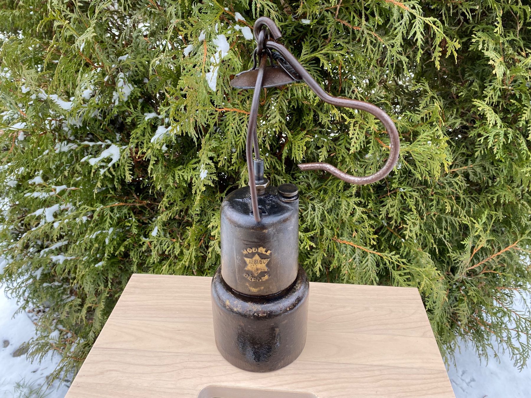 Lampade: antike Aebi & Cie. Karbidlampe / Grubenlampe – Usato da Feldbach venduto da Fea1