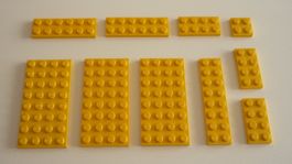 Gelbe flache Lego Bausteine (Original Lego)