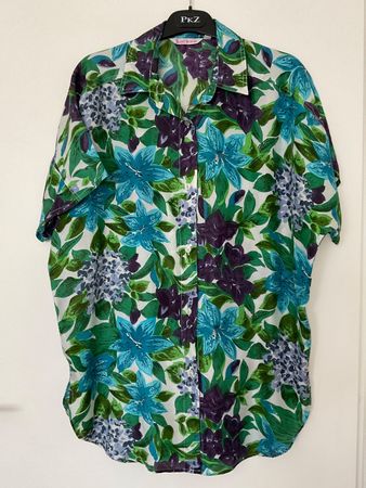 Last Scene 100% Seiden Bluse Gr S / M oversize