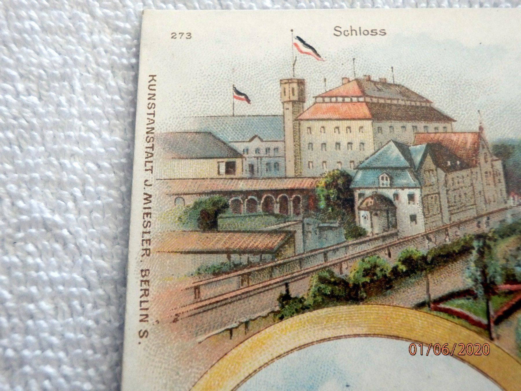 Cartes postales: Litho, Gruss aus Riel, beschrieben – D'occasion à Ueberstorf par dinbau 2