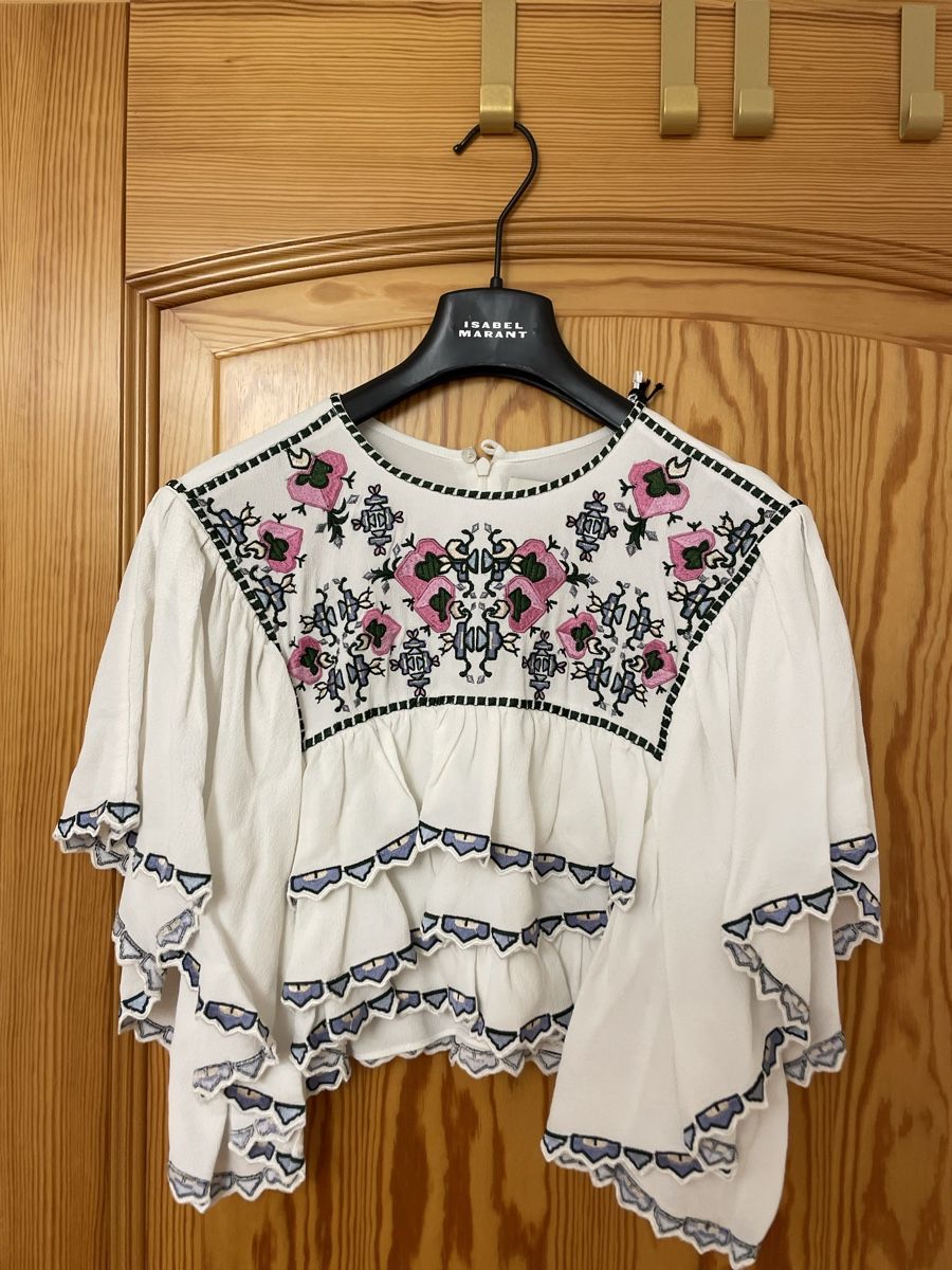 Isabel Marant Camicette: Isabel Marant Bluse weiss mit Stickungen neu – Nuovo e nell'imballaggio originale da Dittingen venduto da nje_9nlt
