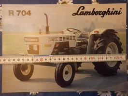 Original Oldtimer Traktor Prospekt Lamborghini 704 Deutsch