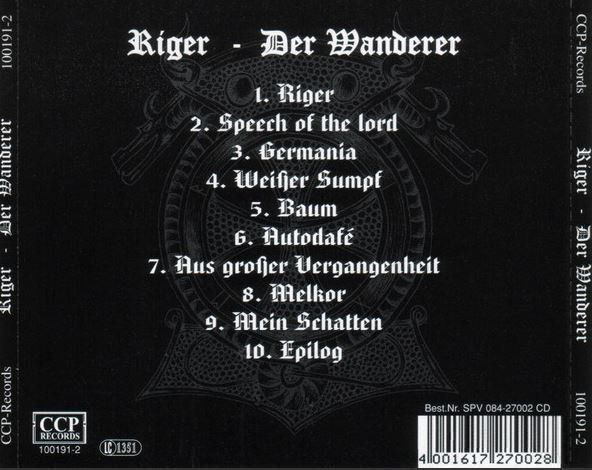 CD: Riger - Der Wanderer – Usato da St-Cergue venduto da VeganWarrior 1