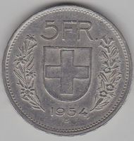 5 Franken 1954 Silber,