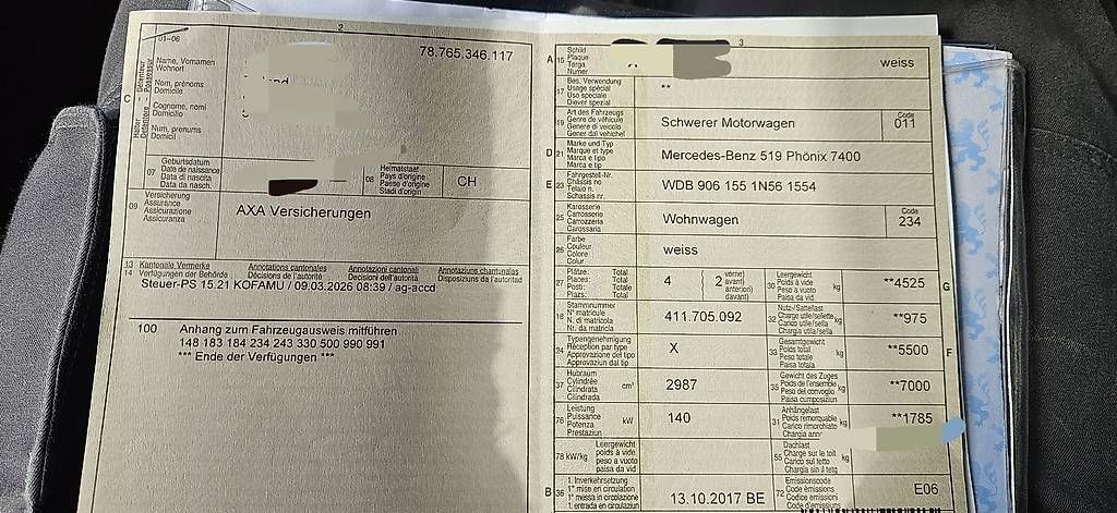 Mobilhome: Phönix 7400 RSL – Usato da Aarau Rohr venduto da Adoxa 4