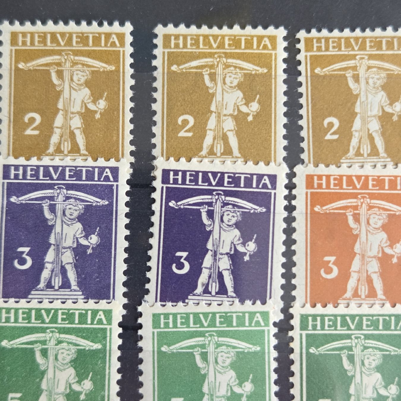 Tutti i francobolli: Briefmarken Postfrisch..Satz Tellknabe 1909-1933 – Usato da Stans venduto da Ducati16 1