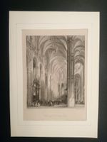 Original Stich THOMAS ALLOM um 1840. St. Eustache Paris. Rar