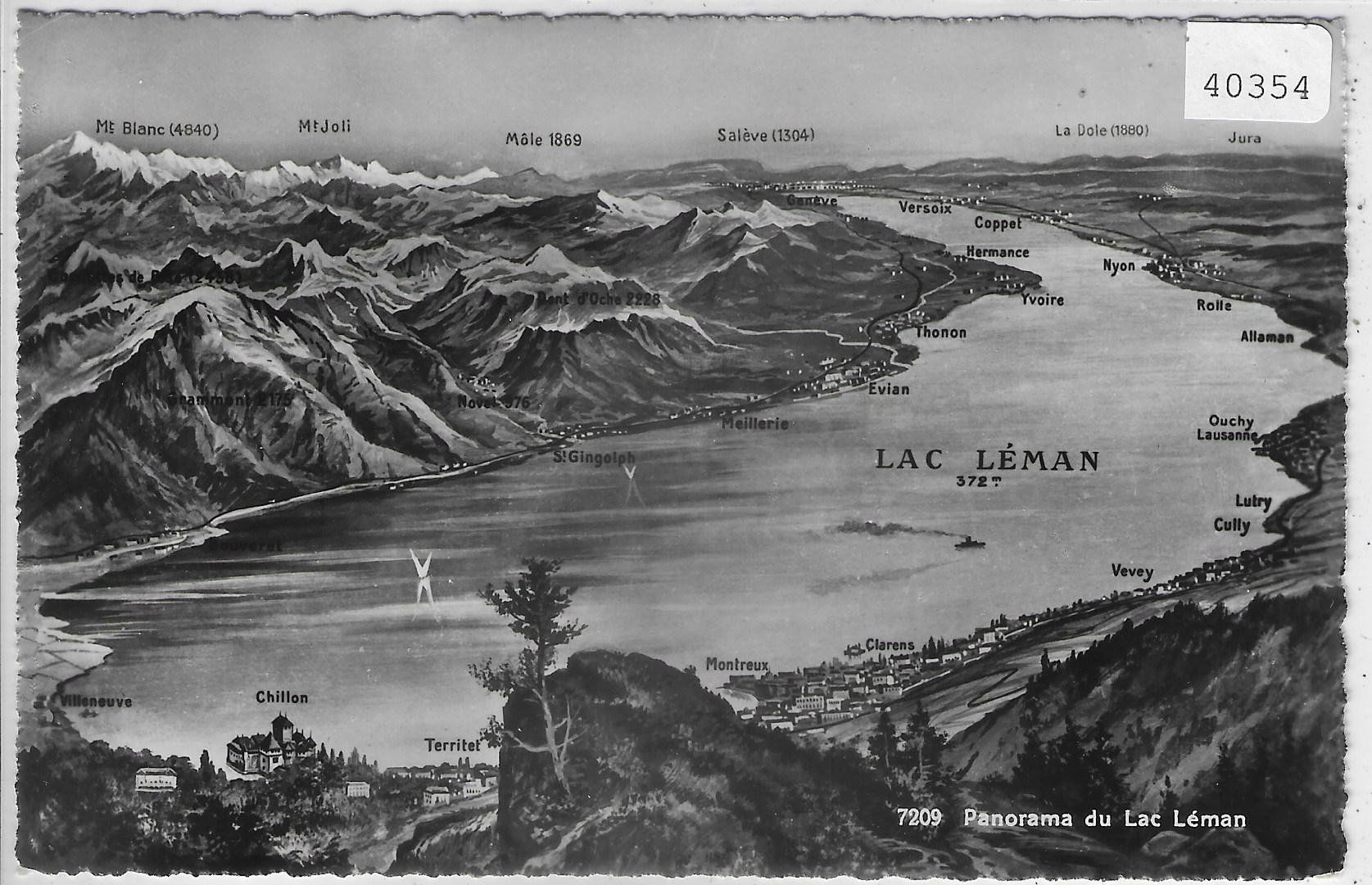 Cartoline postali: Panorama du Lac Leman – Usato da Ettingen venduto da Kartenplanet
