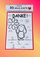 3D Gruss-Karte "Danke!", NEU
