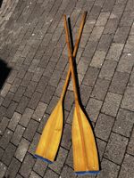 2 Paddel Holz Boot Ruder Segelboot Kanu gute Zustand