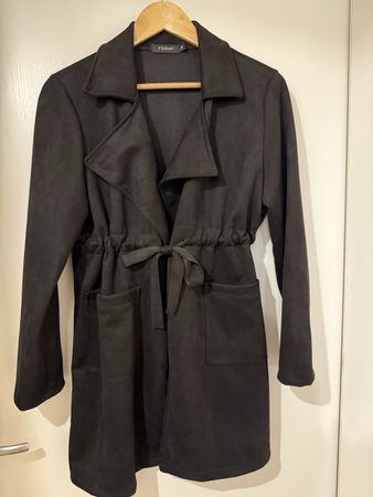 Petite veste légère noire/ style faux daim - Taille M