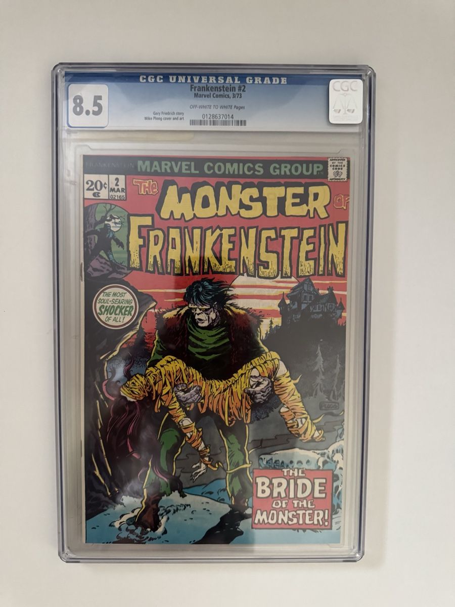 Fumetti: Frankenstein #2 Marvel Comics, 3/73 OFF-WHITE TO WHITE Pages – Usato da Amriswil venduto da MA_GA
