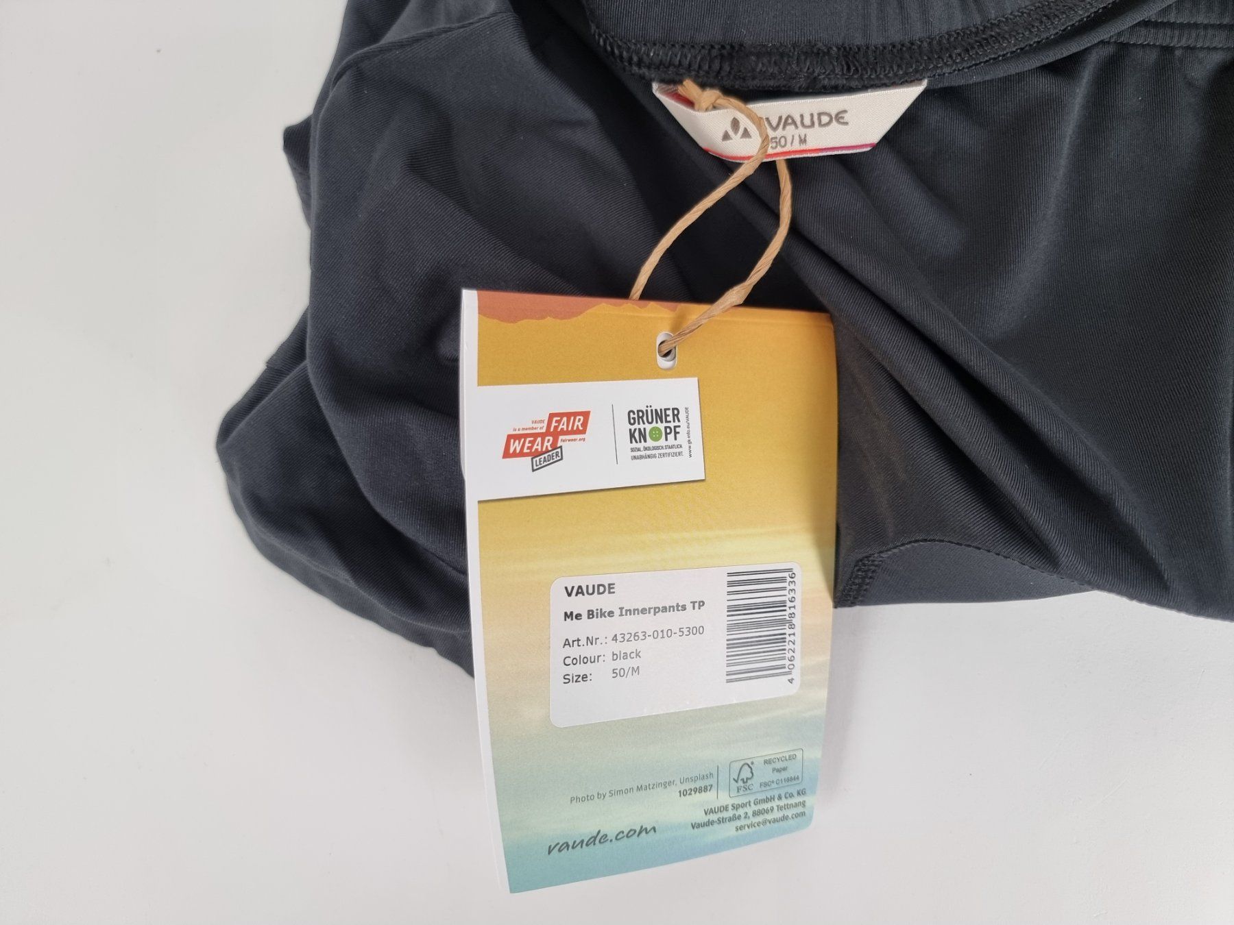 Vaude Pantaloni: Vaude T-Pad Rad Innenhose Männer – Usato da Urtenen-Schönbühl venduto da Restwert_Schoenbuehl 6