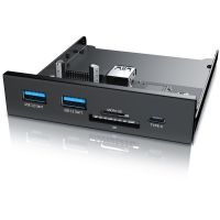 CSL SD, microSD Cardreader / USB A+C Front 3.5'' PC intern