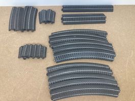 Konvolut aus Märklin C-Gleis H0 26 Stück gerade und gebogen