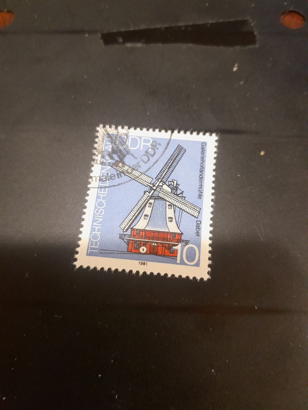Tutti i francobolli: Timbre RDA moulin à vent Dabel 10 pfennig, 1981 rare – Usato da Marly venduto da globetrotter1723