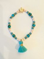 Das funkelnde Seestern-Armband (Smaragd & Creme)