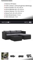 Gartenlounge PE Rattan schwarz anthrazit 5tlg 65x65x30cm ...