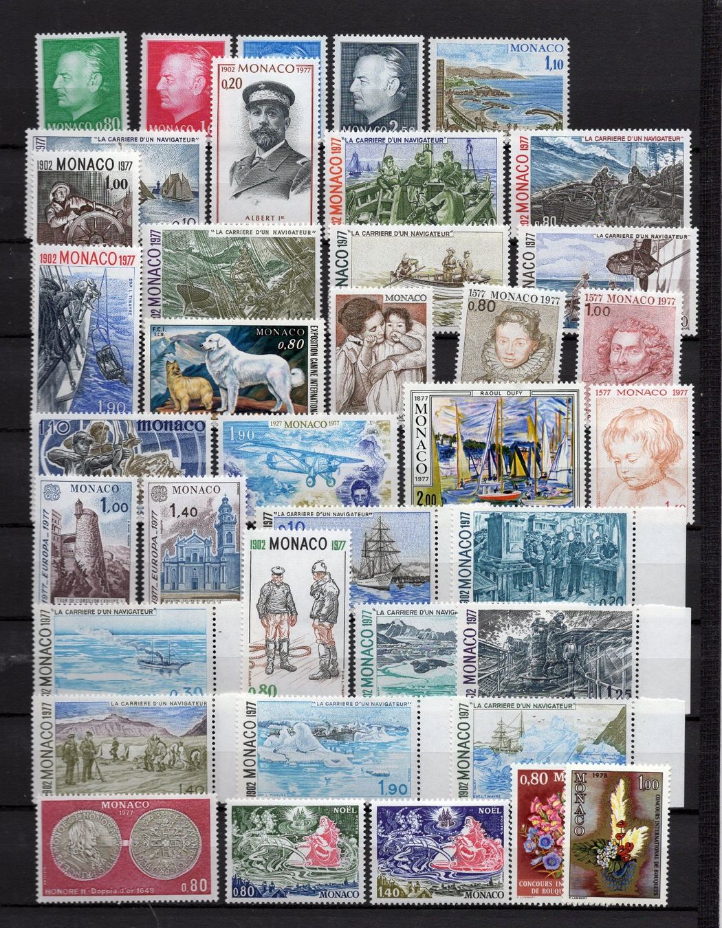 Alle Briefmarken: R6246  /  MONACO 1977 année complète neuve XX – Neu (gemäss Beschreibung) aus Ste-Croix von MONT-TAGNAC