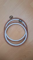 Embroidery Hoop Set 2 Pieces Wooden Look Round 