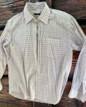 Chic Camicia uomo roccobarocco bianca a quadri -L-Tg41