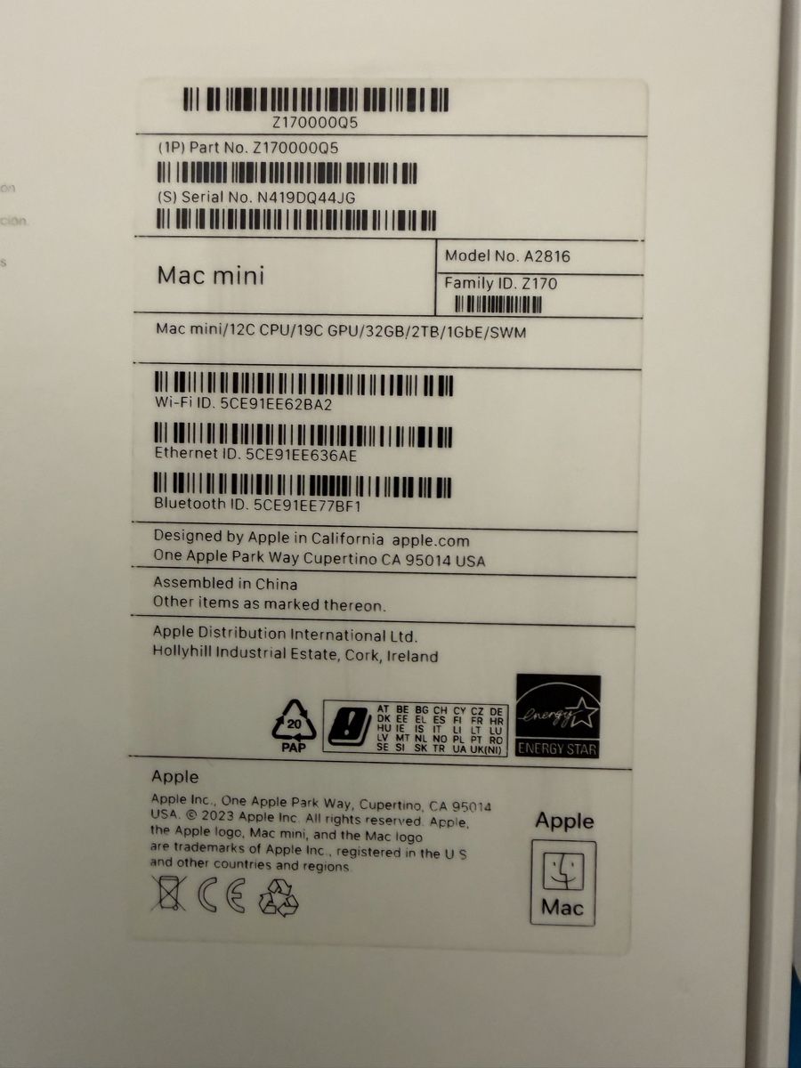 Apple PCs: Apple Mac Mini M2 Pro, 32 Gb RAM, 2 Tb SSD – Gebraucht aus Lausanne von oenix 2