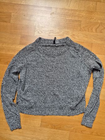 Warmer H&M Strickpullover, Grau Meliert, Grösse S
