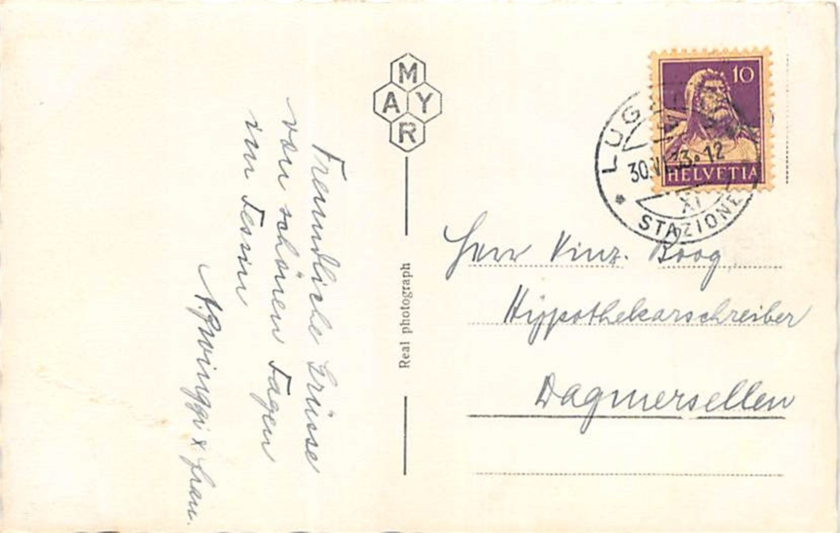 Cartoline postali: Gandria – Usato da Ottikon b.Kemptth. venduto da Neptun1974 1