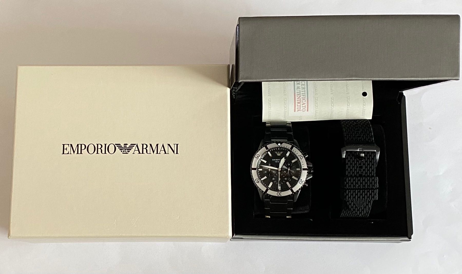 Armani Uhren: Armani Herren-Uhren-Sets Analog Quarz – Neu und originalverpackt aus Oberaach von Dandy2021 1