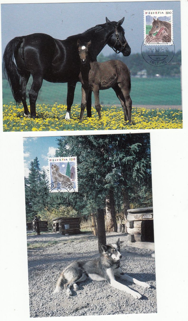 Alle Briefmarken: Maximumkarten Schweiz 7 Stk. – Gebraucht aus Herrliberg von Lfrifda 2