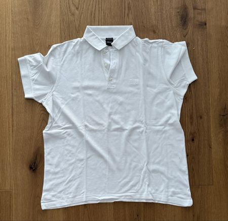Hugo Boss Poloshirt Weiss Pima Cotton Gr. L