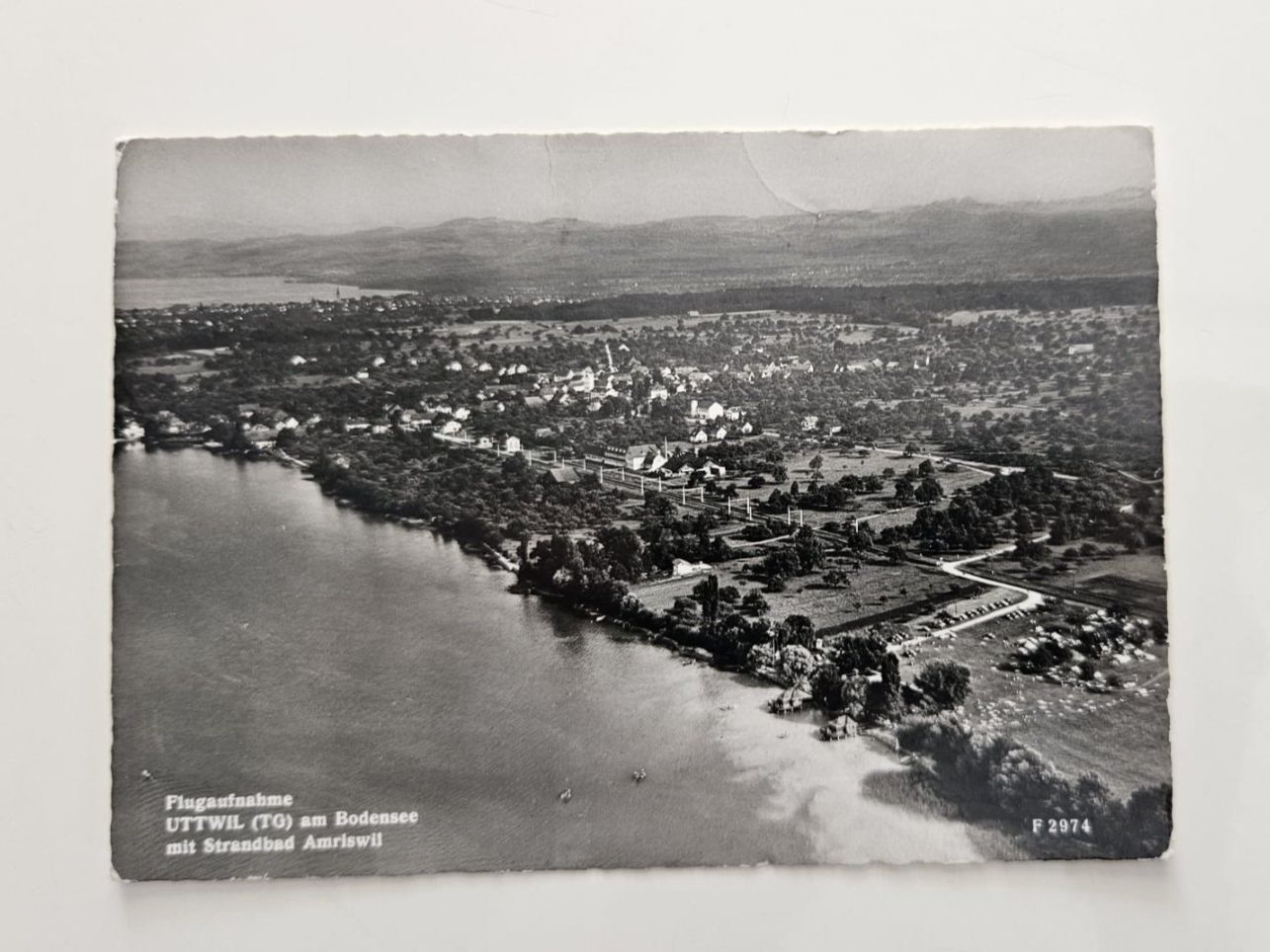 Ansichtskarten: Ansichtskarte Uttwil TG am Bodensee mit Strandbad Amriswil – Gebraucht aus Amriswil von Alfaromeo007