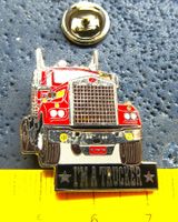 I'AM A TRUCKER USA-ZUGMASCHINE PIN ENAMEL SILBRIG LKW