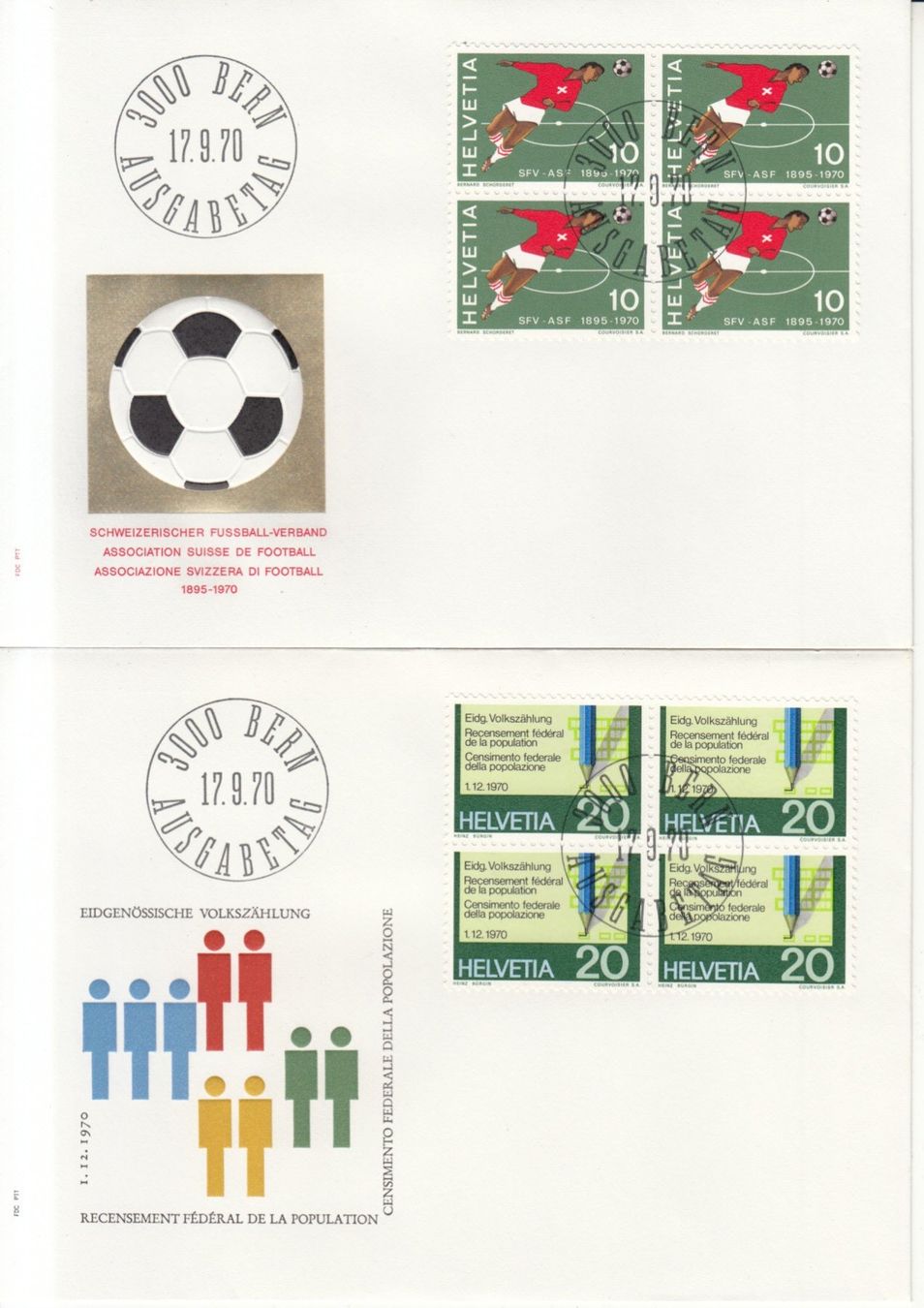 Tutti i francobolli: SBK 487 - 489 4er Block FDC – Usato da Bürglen TG venduto da StampGraf 1